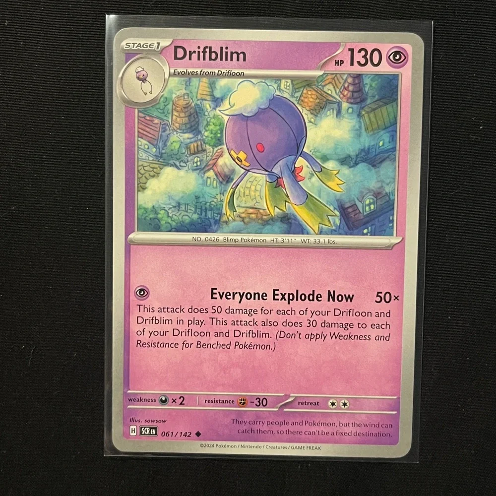 POKEMON CARDS - SV07: STELLAR CROWN 2024 DRIFLOON #60/142 & DRIFBLIM #61/142